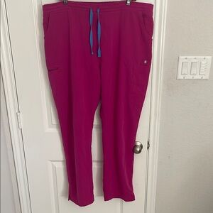 FIGS Yola Skinny 2.0 Pants Raspberry Sorbet XXL